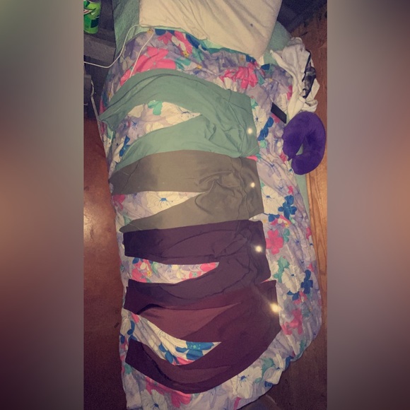 Lululemon leggings: size 4, color: pastel green, teal, dark purple, & maroon - Picture 2 of 2